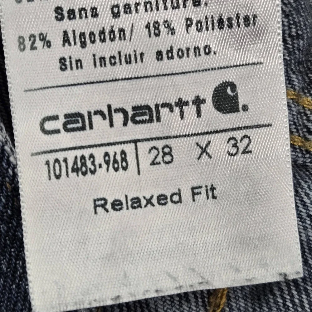 Carhartt Men Jeans 28X32 Blue Denim 101483 Relaxed Fit Holter 31